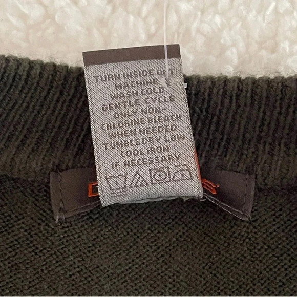 NWT Dockers Men's Medium Sweater Vest Dark Green Ribbed Shoulders Easy Care - Picture 8 of 10